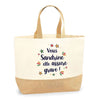 Sac Jute Fête des Mères Fêtes des Pères Mamie Papi Famille Idée Cadeau anniversaire Noël Travail Boulot Métier Départ Retraite Collègue Femme Homme