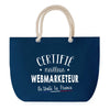 Sac de plage Bleu anse corde Certifié meilleur Webmarketeur