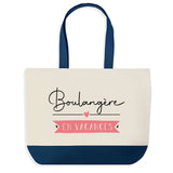 Sac de shopping bleu Boulangère en Vacances