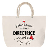 Sac Fête des Mères Mamie Famille Idée Cadeau anniversaire Noël Travail Boulot Métier Départ Retraite Collègue Femme cabas shopping plage