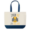 Sac de shopping bleu J'peux pas Course Auto