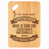 Planche bambou gravée personnalisée femme idée cadeau Fête des Mères apéro 30×20 prénom cuisine plateau fromage anniversaire noel maman mamie