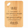 Planche bambou gravée personnalisée homme idée cadeau Fête des Pères apéro 30×20 prénom cuisine plateau fromage anniversaire noel papa papi 