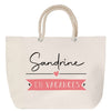 Sac Fête des Mères Mamie Famille Idée Cadeau anniversaire Noël Travail Boulot Métier Départ Retraite Collègue Femme cabas shopping plage
