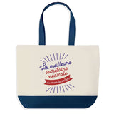 Sac de shopping bleu Secrétaire Médicale Meilleure du Monde