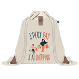Sac à dos avec pochette J'peux pas Shopping