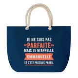 Sac de plage Bleu anse corde Emmanuelle Parfaite