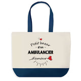 Sac de shopping bleu Bazar d'un Ambulancier d'amour