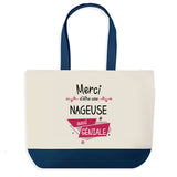 Sac de shopping bleu Merci Nageuse Géniale