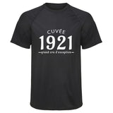 Maillot de Sport Homme 1921 Cuvee Grand Cru - T-Shirt Respirant Polyester Manches Courtes - Cadeau Sportif Anniversaire Noël Fête des Pères