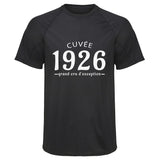 Maillot de Sport Homme 1926 Cuvee Grand Cru - T-Shirt Respirant Polyester Manches Courtes - Cadeau Sportif Anniversaire Noël Fête des Pères