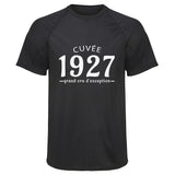 Maillot de Sport Homme 1927 Cuvee Grand Cru - T-Shirt Respirant Polyester Manches Courtes - Cadeau Sportif Anniversaire Noël Fête des Pères