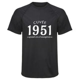 Maillot de Sport Homme 1951 Cuvee Grand Cru - T-Shirt Respirant Polyester Manches Courtes - Cadeau Sportif Anniversaire Noël Fête des Pères