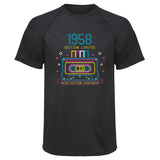Maillot de Sport Homme 1958 Edition Limitee - T-Shirt Respirant Polyester Manches Courtes - Cadeau Sportif Anniversaire Noël Fête des Pères