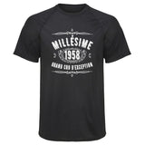 Maillot de Sport Homme 1958 Millesime Grand Cru Ministere Magie - T-Shirt Respirant Polyester Manches Courtes - Cadeau Sportif Anniversaire Noël Fête des Pères