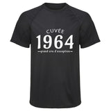 Maillot de Sport Homme 1964 Cuvee Grand Cru - T-Shirt Respirant Polyester Manches Courtes - Cadeau Sportif Anniversaire Noël Fête des Pères