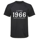 Maillot de Sport Homme 1966 Cuvee Grand Cru - T-Shirt Respirant Polyester Manches Courtes - Cadeau Sportif Anniversaire Noël Fête des Pères