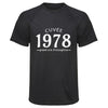Maillot de Sport Homme 1978 Cuvee Grand Cru - T-Shirt Respirant Polyester Manches Courtes - Cadeau Sportif Anniversaire Noël Fête des Pères