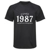 Maillot de Sport Homme 1987 Cuvee Grand Cru - T-Shirt Respirant Polyester Manches Courtes - Cadeau Sportif Anniversaire Noël Fête des Pères