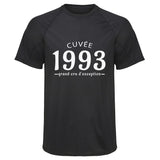 Maillot de Sport Homme 1993 Cuvee Grand Cru - T-Shirt Respirant Polyester Manches Courtes - Cadeau Sportif Anniversaire Noël Fête des Pères