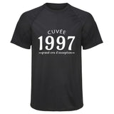 Maillot de Sport Homme 1997 Cuvee Cuvee Grand Cru - T-Shirt Respirant Polyester Manches Courtes - Cadeau Sportif Anniversaire Noël Fête des Pères
