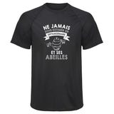Maillot de Sport Homme Abeilles Septuagenaire Homme - T-Shirt Respirant Polyester Manches Courtes - Cadeau Sportif Anniversaire Noël Fête des Pères
