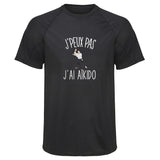 Maillot de Sport Homme Aikido Copie Jpeux Pas - T-Shirt Respirant Polyester Manches Courtes - Cadeau Sportif Anniversaire Noël Fête des Pères