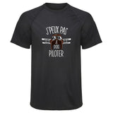 Maillot de Sport Homme Aviation Pilote Copie Jpeux Pas - T-Shirt Respirant Polyester Manches Courtes - Cadeau Sportif Anniversaire Noël Fête des Pères