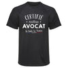 Maillot de Sport Homme Avocat - T-Shirt Respirant Polyester Manches Courtes - Cadeau Sportif Anniversaire Noël Fête des Pères