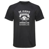 Maillot de Sport Homme Barbecue Sexagenaire Homme - T-Shirt Respirant Polyester Manches Courtes - Cadeau Sportif Anniversaire Noël Fête des Pères