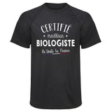 Maillot de Sport Homme Biologiste - T-Shirt Respirant Polyester Manches Courtes - Cadeau Sportif Anniversaire Noël Fête des Pères