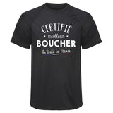 Maillot de Sport Homme Boucher - T-Shirt Respirant Polyester Manches Courtes - Cadeau Sportif Anniversaire Noël Fête des Pères