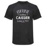 Maillot de Sport Homme Caissier - T-Shirt Respirant Polyester Manches Courtes - Cadeau Sportif Anniversaire Noël Fête des Pères