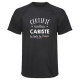 Maillot de Sport Homme Cariste - T-Shirt Respirant Polyester Manches Courtes - Cadeau Sportif Anniversaire Noël Fête des Pères
