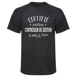 Maillot de Sport Homme Controleur de Gestion - T-Shirt Respirant Polyester Manches Courtes - Cadeau Sportif Anniversaire Noël Fête des Pères