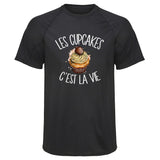 Maillot de Sport Homme Cupcakes Cest la Vie - T-Shirt Respirant Polyester Manches Courtes - Cadeau Sportif Anniversaire Noël Fête des Pères
