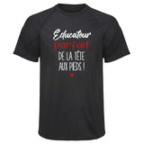 Maillot de Sport Homme Educateur Parfait de Le Tete aux Pieds - T-Shirt Respirant Polyester Manches Courtes - Cadeau Sportif Anniversaire Noël Fête des Pères