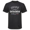 Maillot de Sport Homme Entraineur - T-Shirt Respirant Polyester Manches Courtes - Cadeau Sportif Anniversaire Noël Fête des Pères