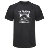 Maillot de Sport Homme Escalade Octogenaire Homme - T-Shirt Respirant Polyester Manches Courtes - Cadeau Sportif Anniversaire Noël Fête des Pères
