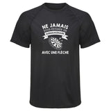 Maillot de Sport Homme Flechette Copie Quinquagenaire Homme - T-Shirt Respirant Polyester Manches Courtes - Cadeau Sportif Anniversaire Noël Fête des Pères