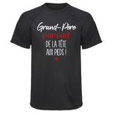 Maillot de Sport Homme Grand-Pere Parfait de Le Tete aux Pieds - T-Shirt Respirant Polyester Manches Courtes - Cadeau Sportif Anniversaire Noël Fête des Pères