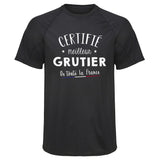Maillot de Sport Homme Grutier - T-Shirt Respirant Polyester Manches Courtes - Cadeau Sportif Anniversaire Noël Fête des Pères