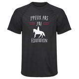 Maillot de Sport Homme Horse Copie Jpeux Pas - T-Shirt Respirant Polyester Manches Courtes - Cadeau Sportif Anniversaire Noël Fête des Pères