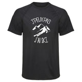 Maillot de Sport Homme Jpeux Pas Jai Ski pour Noir Jpeux Pas - T-Shirt Respirant Polyester Manches Courtes - Cadeau Sportif Anniversaire Noël Fête des Pères