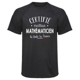 Maillot de Sport Homme Mathematicien - T-Shirt Respirant Polyester Manches Courtes - Cadeau Sportif Anniversaire Noël Fête des Pères