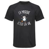 Maillot de Sport Homme Musique Cest la Vie - T-Shirt Respirant Polyester Manches Courtes - Cadeau Sportif Anniversaire Noël Fête des Pères