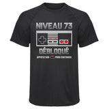 Maillot de Sport Homme Niveau 73 - T-Shirt Respirant Polyester Manches Courtes - Cadeau Sportif Anniversaire Noël Fête des Pères
