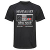 Maillot de Sport Homme Niveau 87 - T-Shirt Respirant Polyester Manches Courtes - Cadeau Sportif Anniversaire Noël Fête des Pères