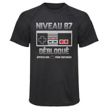 Maillot de Sport Homme Niveau 87 - T-Shirt Respirant Polyester Manches Courtes - Cadeau Sportif Anniversaire Noël Fête des Pères