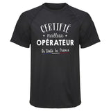 Maillot de Sport Homme Operateur - T-Shirt Respirant Polyester Manches Courtes - Cadeau Sportif Anniversaire Noël Fête des Pères